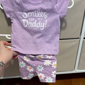 Garanimals Purple Pajama Set with Floral Print